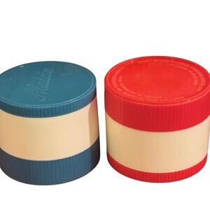 Vintage Aladdin Insulated Canister Set – Red & Blue – Mid-Century